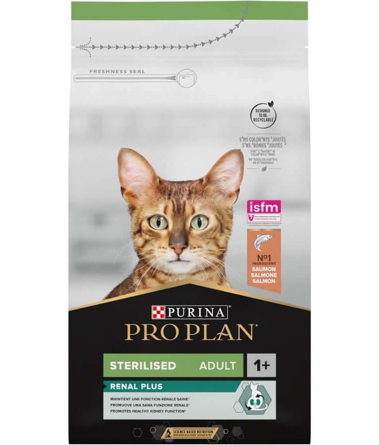 Purina - Pro Plan, Renal Plus With Salmon, Sterilised Adult Dry Cat Food - 3kg - 10kg
