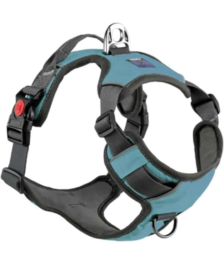 Golden Panda - T8 Comfortable Dog Harness, Petrol Blue, Adjustable No-Pull Chest Harness with Reflective Trim - M, L