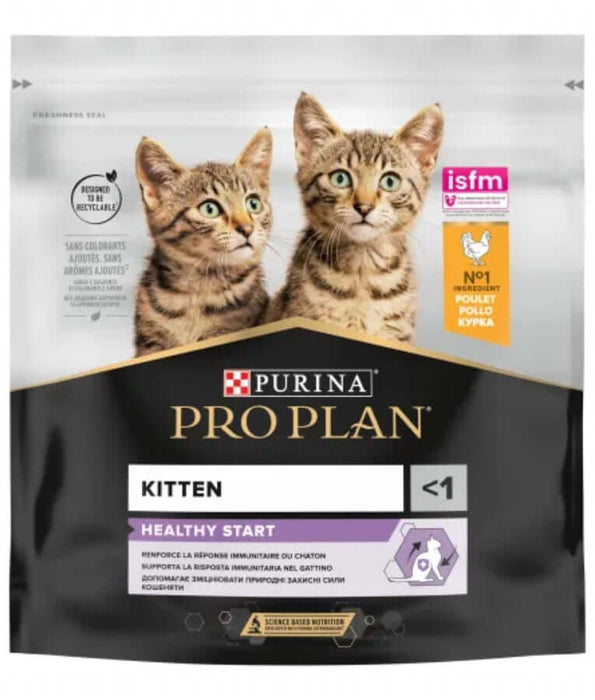 Purina - Pro Plan, Kitten Healthy Start Dry Cat Food with Chicken - 0.4kg - 1.5kg - 3kg