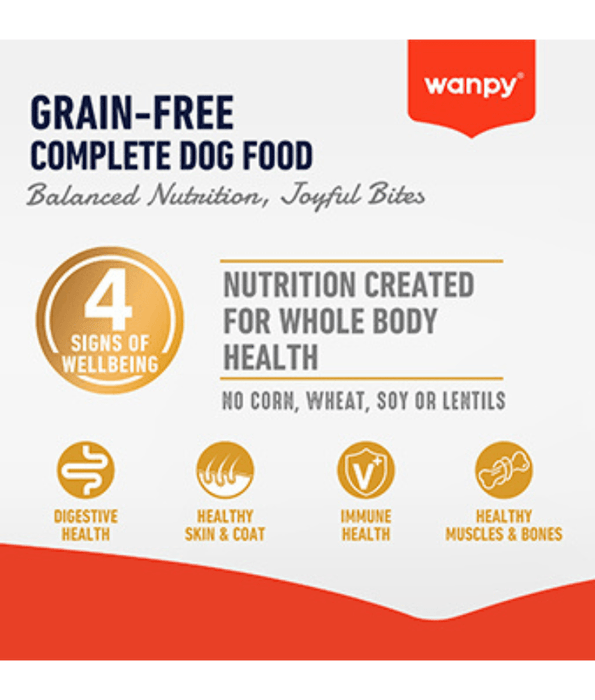 Wanpy – Grain-Free Beef Adult Dry Dog Food, High Animal Protein, Hypoallergenic, All Breed Sizes Adult Dog Food - 1.5 kg - 12 kg