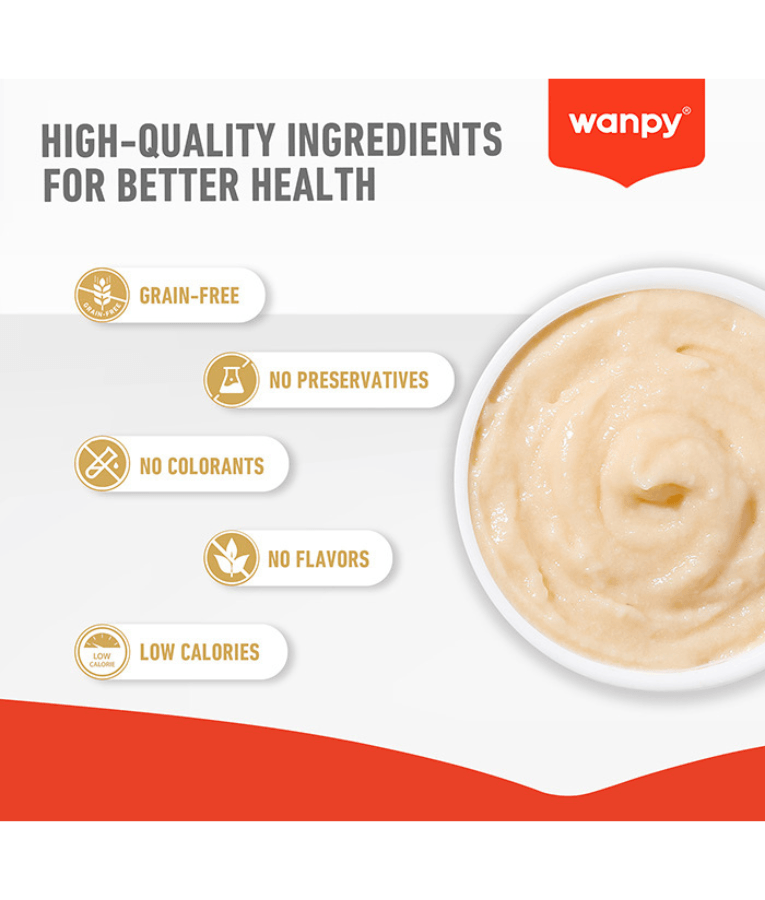 Wanpy - Creamy Lickable Duck & Chicken, Urinary Care Creamy Treat, All Life Stages - 70 g (5 Tubes)