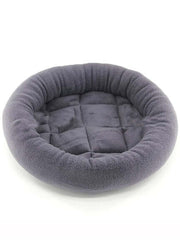 Pawise Cat Bolster Bed – Grey – Soft Round Bed for Cats & Small Dogs 40cm