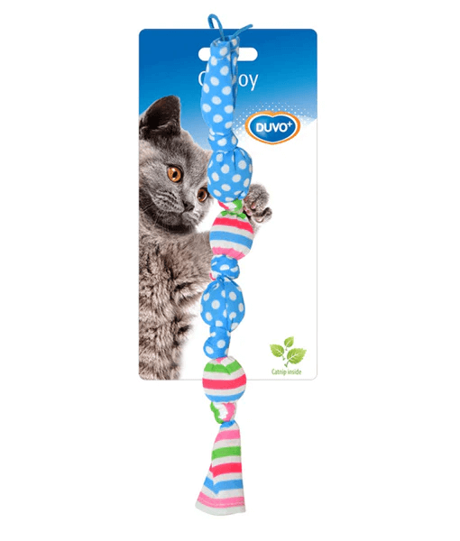 Duvo - Plush slinger with catnip leopard print