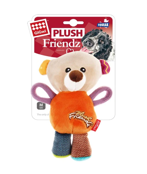 GiGwi - Bear 'Plush Friendz' with squeaker