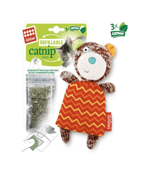 GiGwi GiGwi- Refillable Catnip Bear 3xTeabags