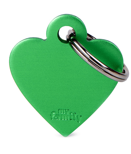 my family ID Tag – Basic Aluminum Heart