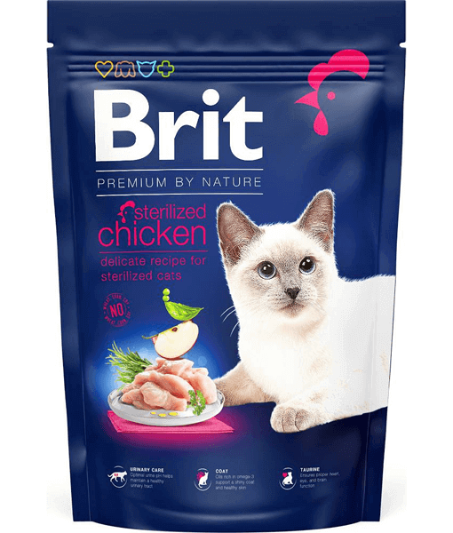 Brit Premium Sterilised Cat Dry Food 1.5kg 8kg