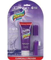 Synergy Labs - Dental Fresh, Enzymatic Gel Triflex Toothbrush Kit for Dogs - 6 Benefits In One