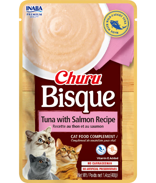 Inaba - Bisque - Tuna With Salmon Cat Food Complement Food Topper 40g Inaba