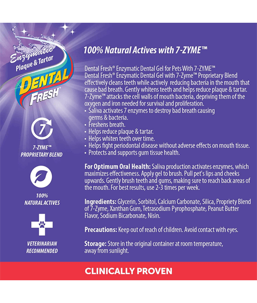 Synergy Labs - Dental Fresh, Enzymatic Gel Triflex Toothbrush Kit for Dogs - 6 Benefits In One
