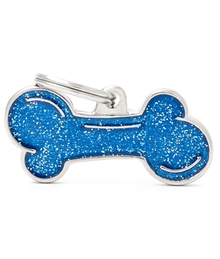 ID Tag - Blue Glitter