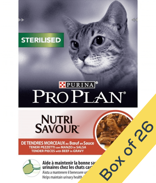 Purina ProPlan NutraSavour Sterilized Cat Wet Food With Beef 85 g