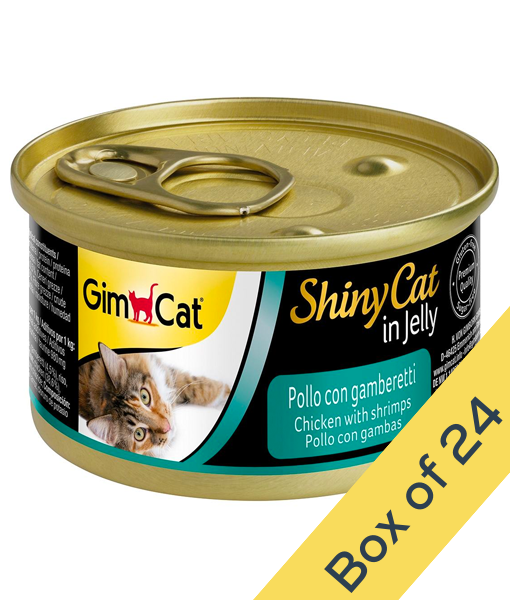 GIMCAT-Shiny Cat for cats with chicken and shrimps 70 g