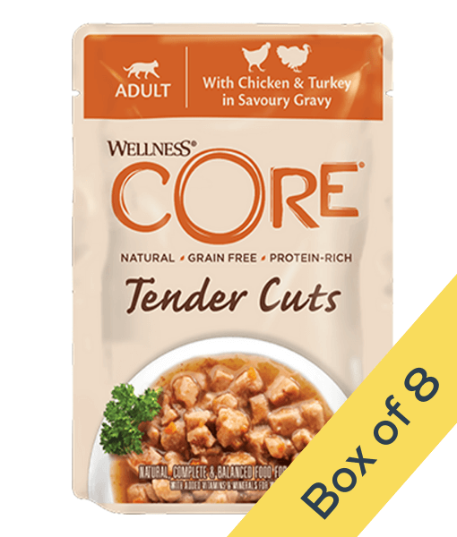 Wellness Wellness CORE Tender Cuts Chicken & Turkey in Savory Gravy 85g