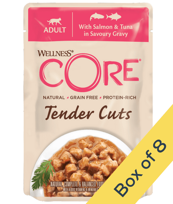 Wellness Wellness CORE Tender Cuts Salmon & Tuna in Savory Gravy 85g