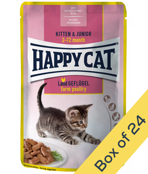 Happy Cat - Kitten & Junior Farm Poultry 85g Happy Cat