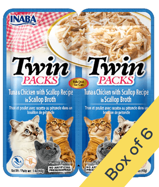 Inaba - Twin Pack - Tuna & Chicken with Scallop Recipe in Scallop Broth 80g