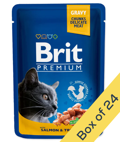 Brit Premium Cat Pouches with Salmon & Trout 85g Brit Premium