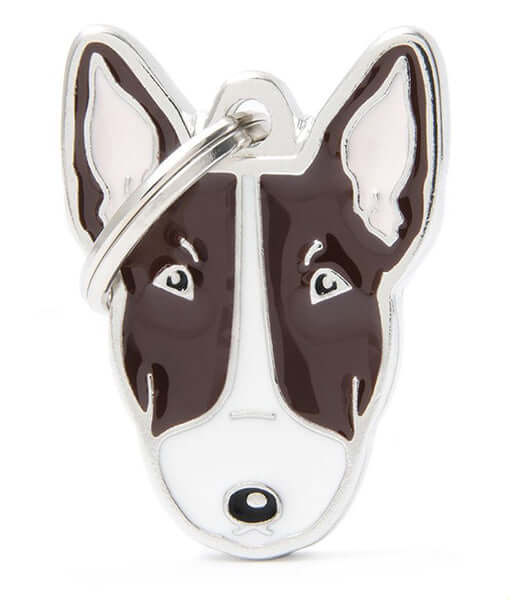 ID Tag - Brindle and White Bull Terrier