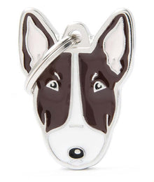 my family ID Tag - Brindle and White Bull Terrier