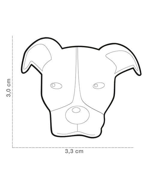 ID Tag - Red & White Pitbull