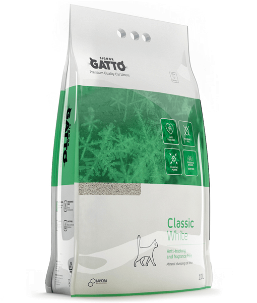 Signor Gatto - Classic White Anti-tracking and long lasting Low Dust 10L Cat Litter