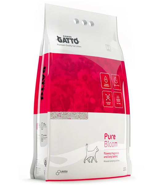 Signor Gatto - Pure Bloom Flowery fragrance and long lasting low dust 10L cat litter Signor Gatto