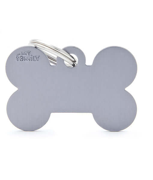 my family ID Tag - Basic Aluminum Bone