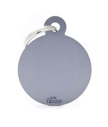 my family ID Tag - Basic Aluminum Circle