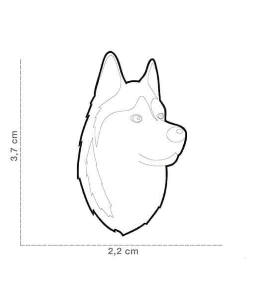 ID Tag - Red & White Husky