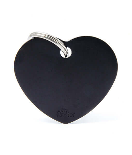 my family ID Tag – Basic Aluminum Heart