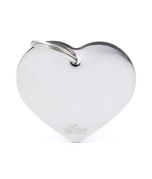 ID Tag – Basic Aluminum Heart