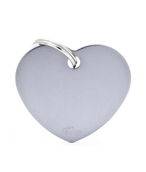 ID Tag – Basic Aluminum Heart