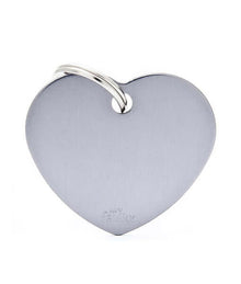 my family ID Tag – Basic Aluminum Heart