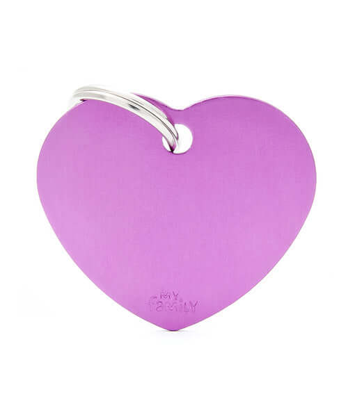 my family ID Tag – Basic Aluminum Heart