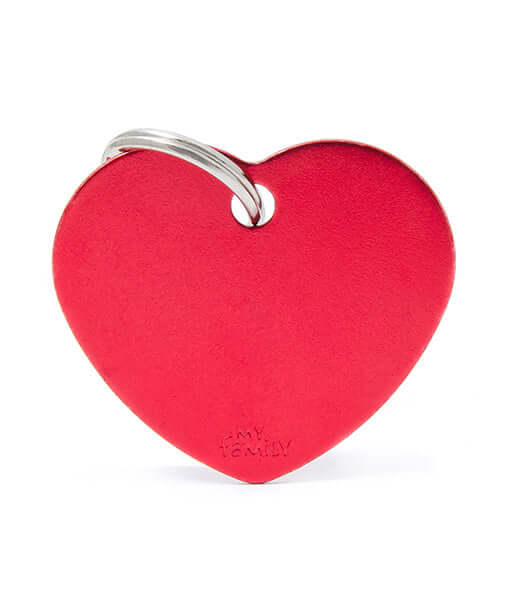 ID Tag – Basic Aluminum Heart
