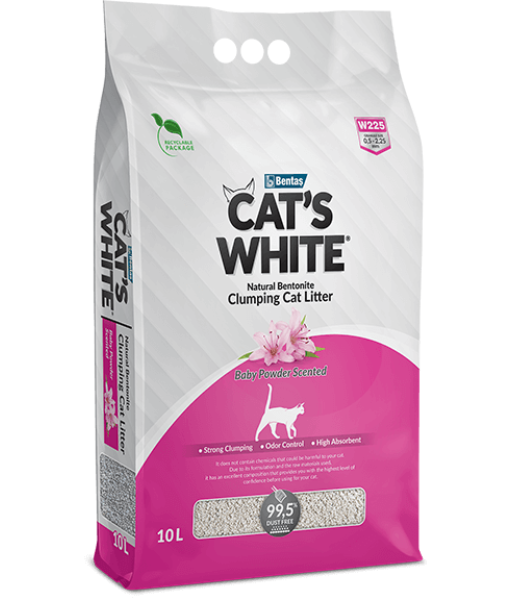 Cat’s White Baby Powder Scented Clumping Cat Litter 10L