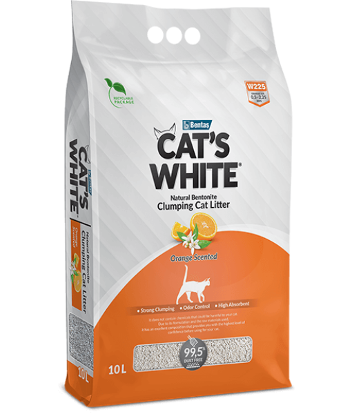 Cat’s White Orange Scented Clumping Cat Litter 10L