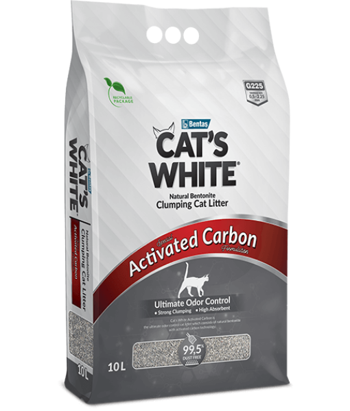 Cat’s White Activated Carbon Clumping Cat Litter 10L