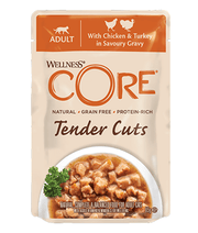 Wellness CORE Tender Cuts Chicken & Turkey in Savory Gravy 85g