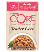 Wellness CORE Tender Cuts Salmon & Tuna in Savory Gravy 85g