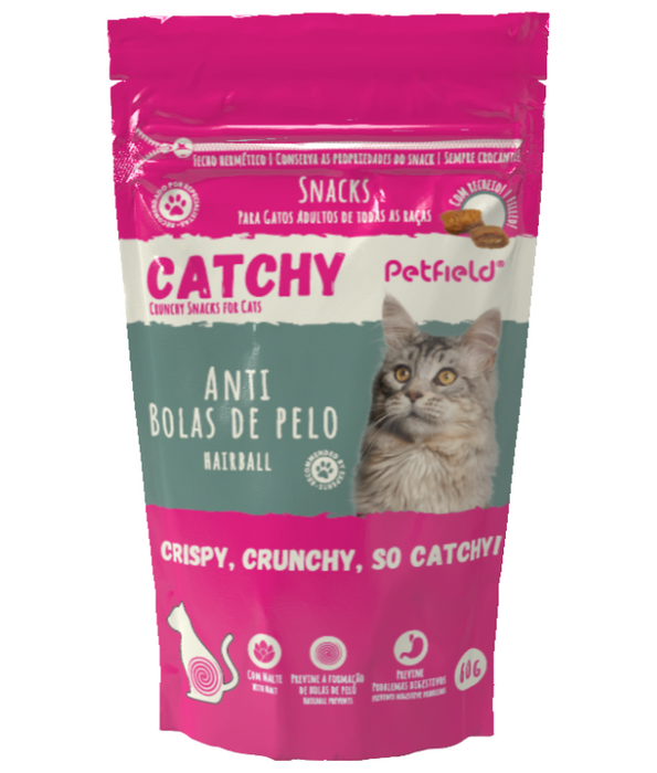 Petfield Catchy Crunchy Snacks For Cats Hairball 60g Petfield