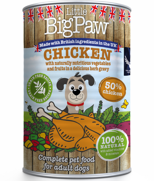 Little Big Paw - Chicken with Green Beans, Mixed Peppers and Sweet Potato in a Rich Herb Gravy 390g Little Big Paw