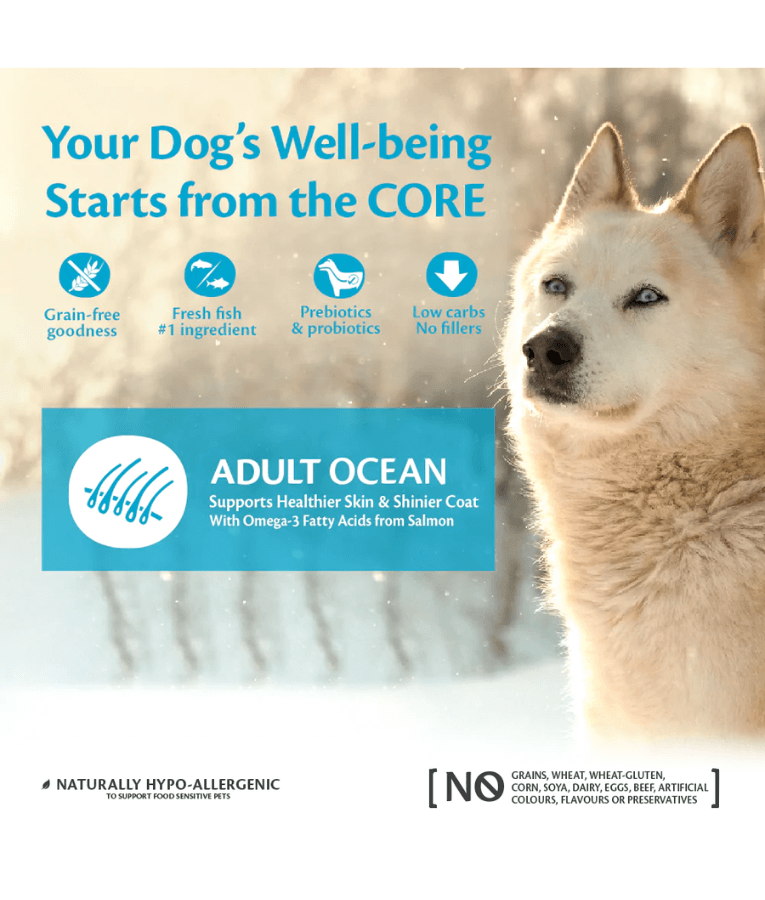 Wellness Core Adult Ocean Salmon and Tuna Medium&Large Breed 1.8kg-10 kg
