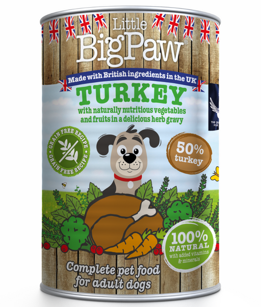 Little Big Paw - Turkey with Broccoli, Carrots and Cranberries in a Rich Herb Gravy (390g) Little Big Paw