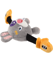 GiGwi GiGwi Rock Zoo King Boxer Rabbit With Squeaker & Crinkle Paper Plush/Bungee Arm