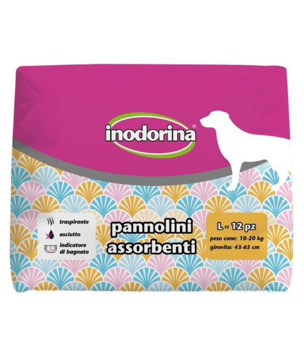 Inodorina Absorbent Diapers (S,M,L,XL) 12Pcs Inodorina