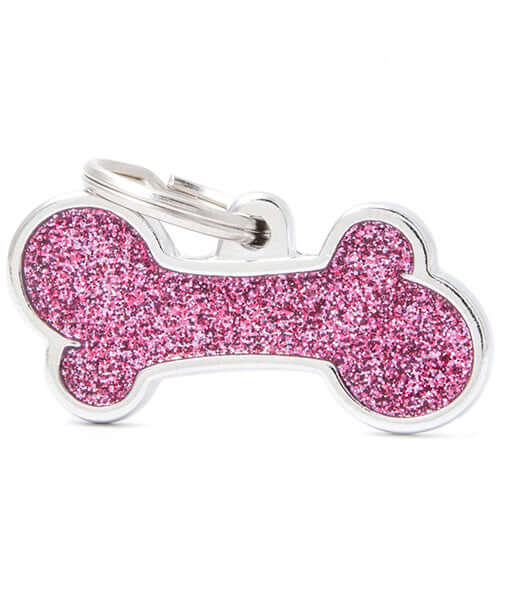 ID Tag - Pink XL Bone 2 Id Tag