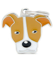 ID Tag - Red & White Pitbull