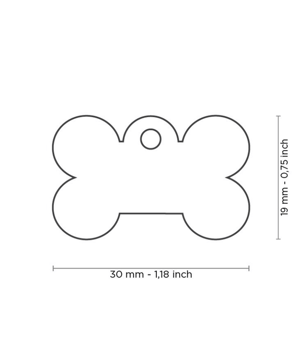 ID Tag - Basic Aluminum Bone